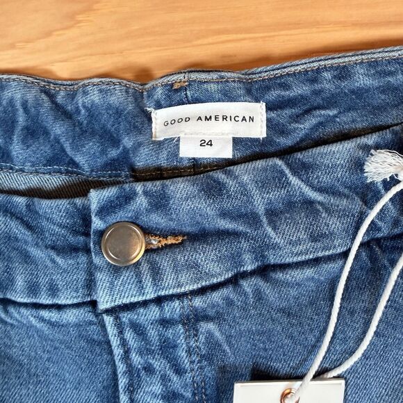 NWT Good American “Good Classic” Women’s Jeans Size 24 Indigo Blue MSRP $165 - Picture 3 of 9